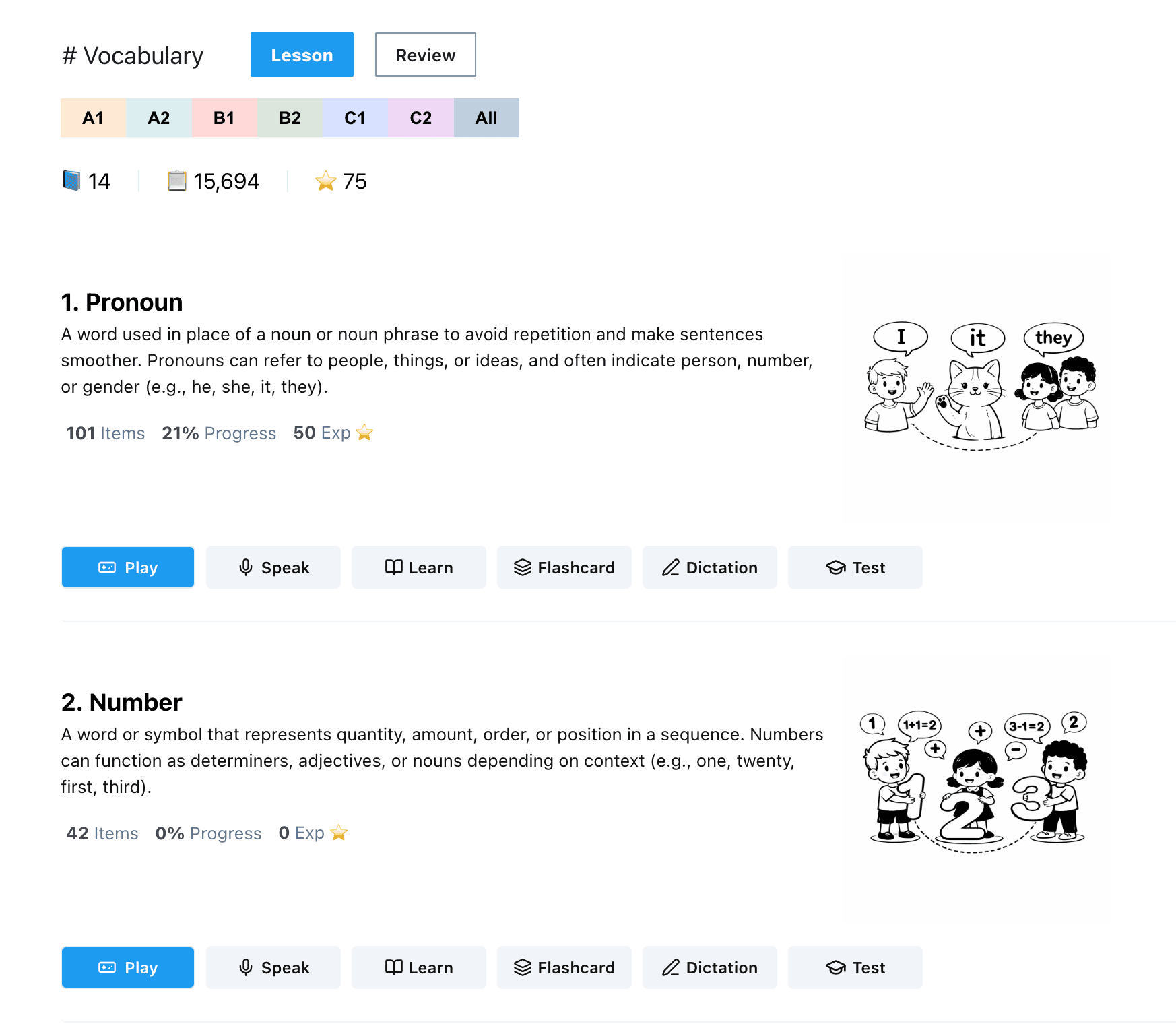 Vocabulary Context Cards